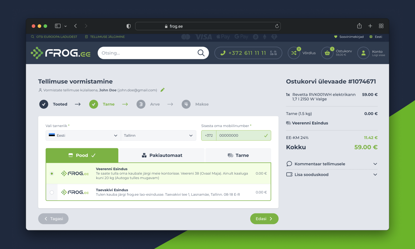 Frog.ee – Interneti Kaubamaja: slide 2