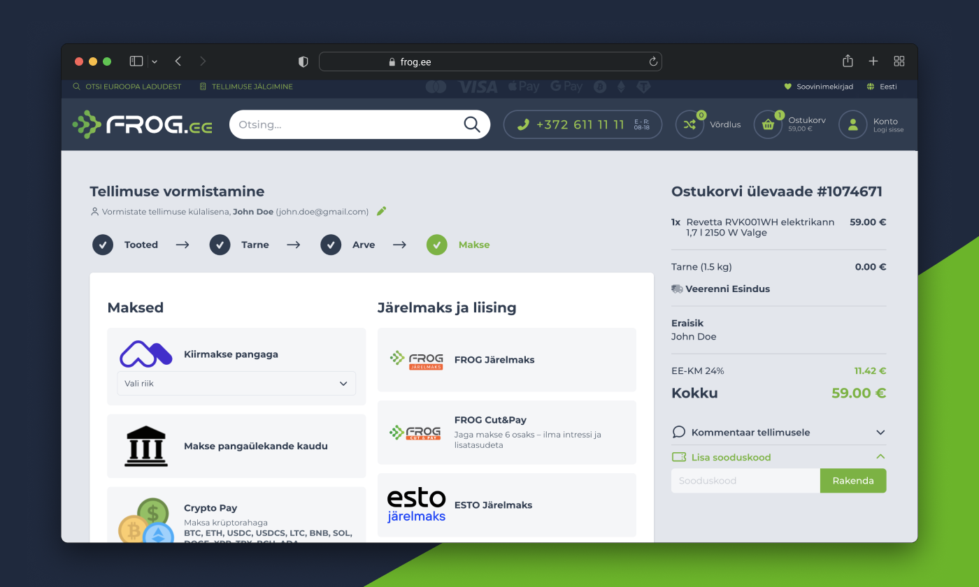 Frog.ee – Interneti Kaubamaja: slide 4
